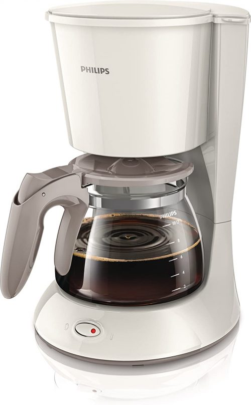 Philips Daily Collection Coffee Maker with Glass Jug - White, HD7447