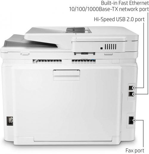 HP Color LaserJet Pro M283fdn Printer, Wireless All-in-One Laser Smart Business Printer, Remote Mobile Print, Scan & Copy - White