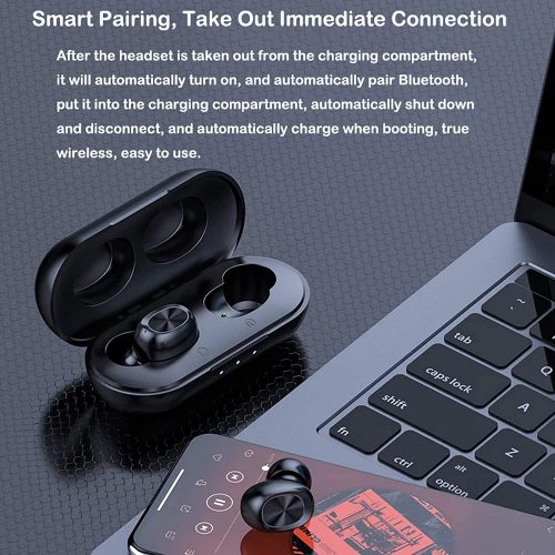 Wireless Bluetooth Headphones BTH-239 TWS 5.0 Bluetooth, IPX5 Waterproof and DUST Proof, Earbuds for Sports and Touch Control