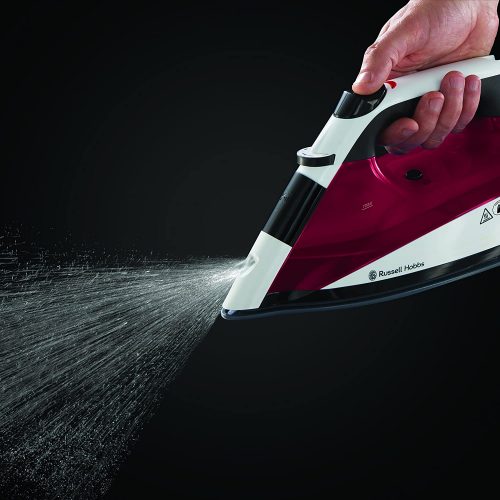 Russell Hobbs Auto Steam Pro Non-Stick Iron 22520, 2400 W, White and Red