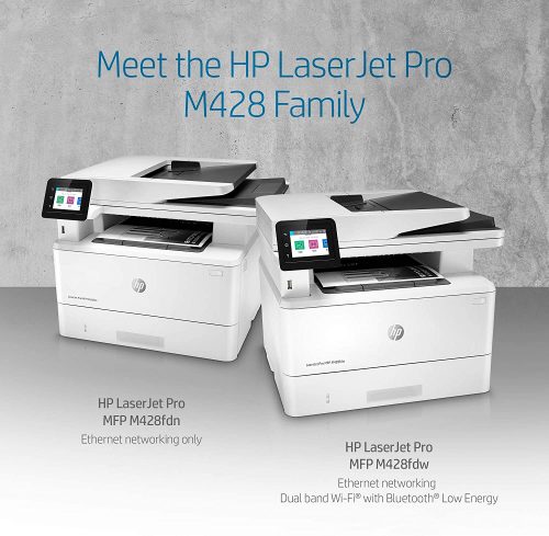 HP LaserJet Pro M428fdw Printer, Multifunction M428fdw Wireless Laser High Speed Smart Business Printer - White