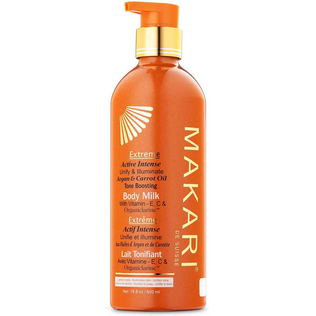 Makari Extreme Carrot & Argan Oil Skin Toning Milk 16.8oz Lightening