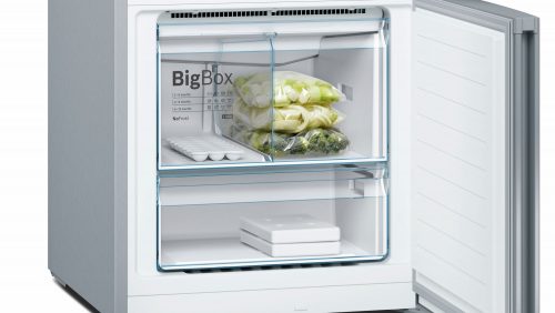 Bosch 559 - Litres KGN56VI30M Free Standing Fridge-Freezer With Freezer At Bottom - Inox
