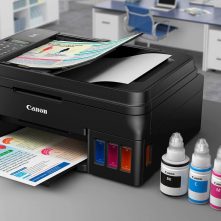 Canon Pixma G4400 Printer, 4-in-1 Ink Tank Wireless MultiFuction Printer (Print, Scan, Copy, Fax + Cloud Ink) - Black