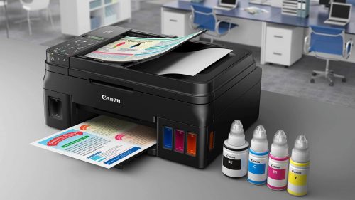 Canon Pixma G4400 Printer, 4-in-1 Ink Tank Wireless MultiFuction Printer (Print, Scan, Copy, Fax + Cloud Ink) - Black