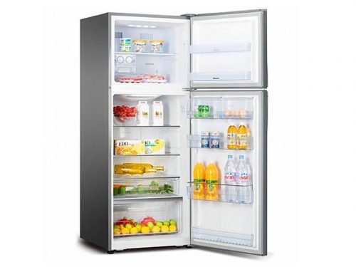 Hisense 295L Double Door Upper Mount Freezer Refrigerator - Silver