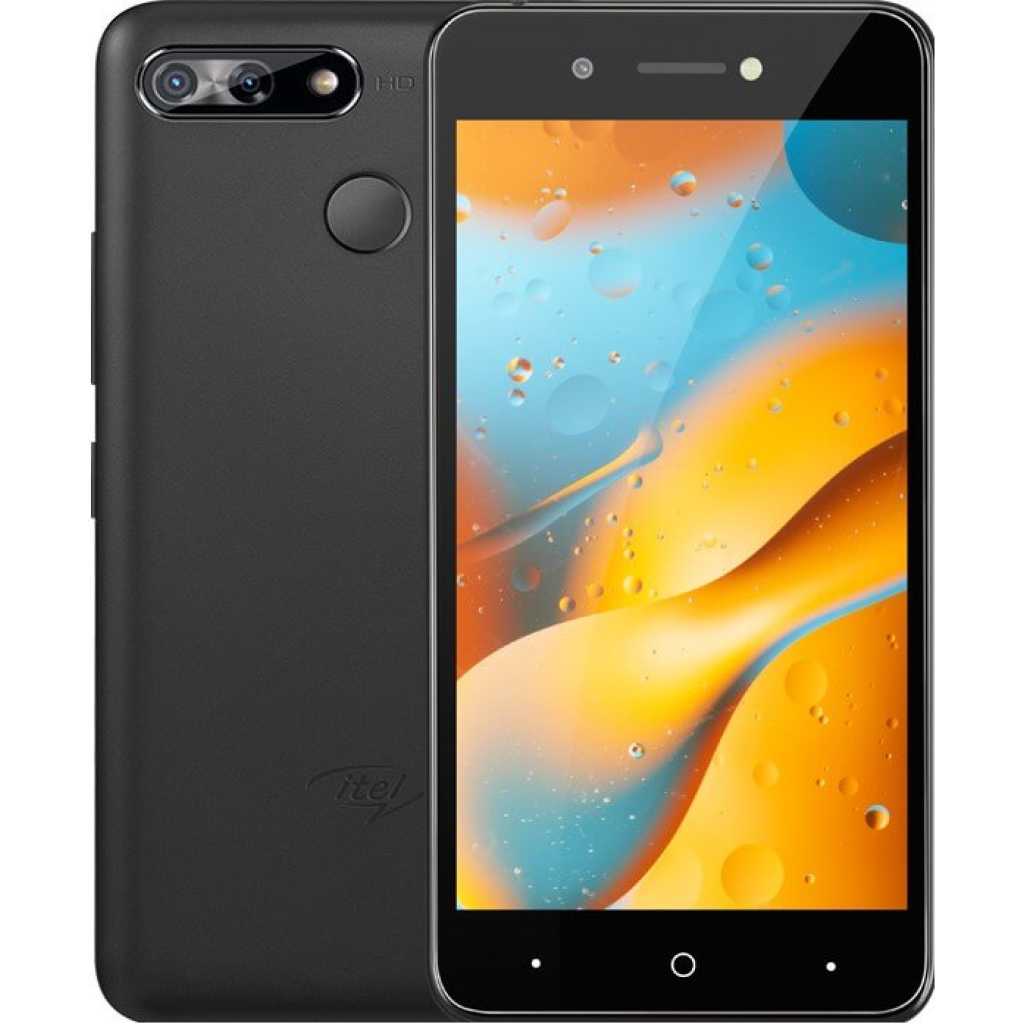 Itel P15 - 16GB ROM, 1GB RAM, 5.5 Inch, Android 8.1 Oreo, 4000mAh, 5MP + 5MP Camera - Black