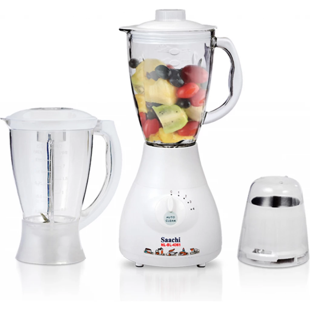 Saachi 3 In 1 Blender NL-BL-4361-WH With Auto-Clean Capability-White