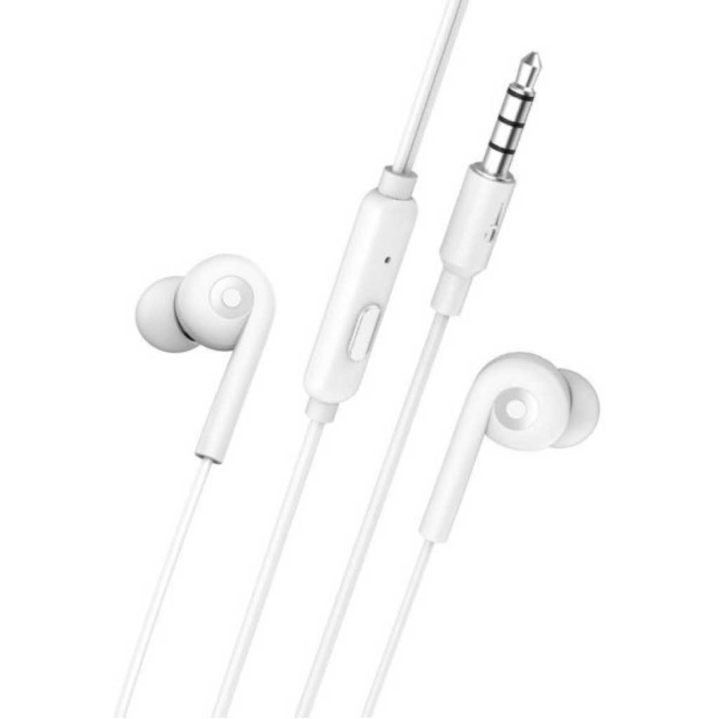 Oraimo OEP-E10 Strong Bass Earphones With Mic - White