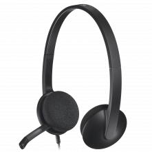 Logitech USB Headset H340, Stereo, USB Headset for Windows and Mac – Black Headphones