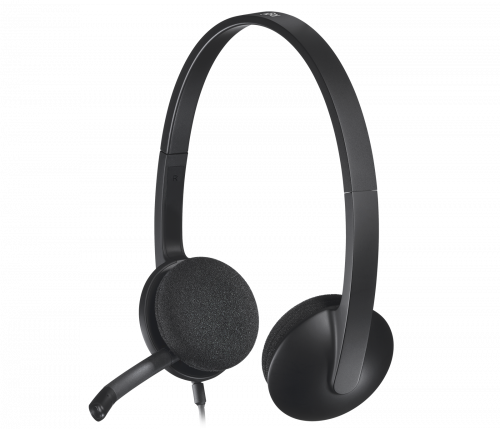 Logitech USB Headset H340, Stereo, USB Headset for Windows and Mac - Black