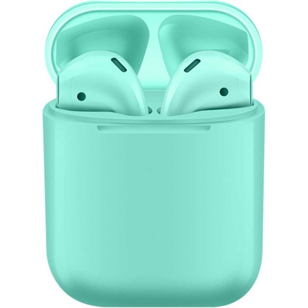 Green i12 TWS Earbuds, Wireless Bluetooth 5.0 Headphone Touch Earphone Stereo Headphone with 300mAh Charge Box