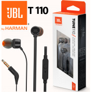 JBL T110 Wired In-Ear Headphones with JBL Pure Bass Sound, in Black Headsets
