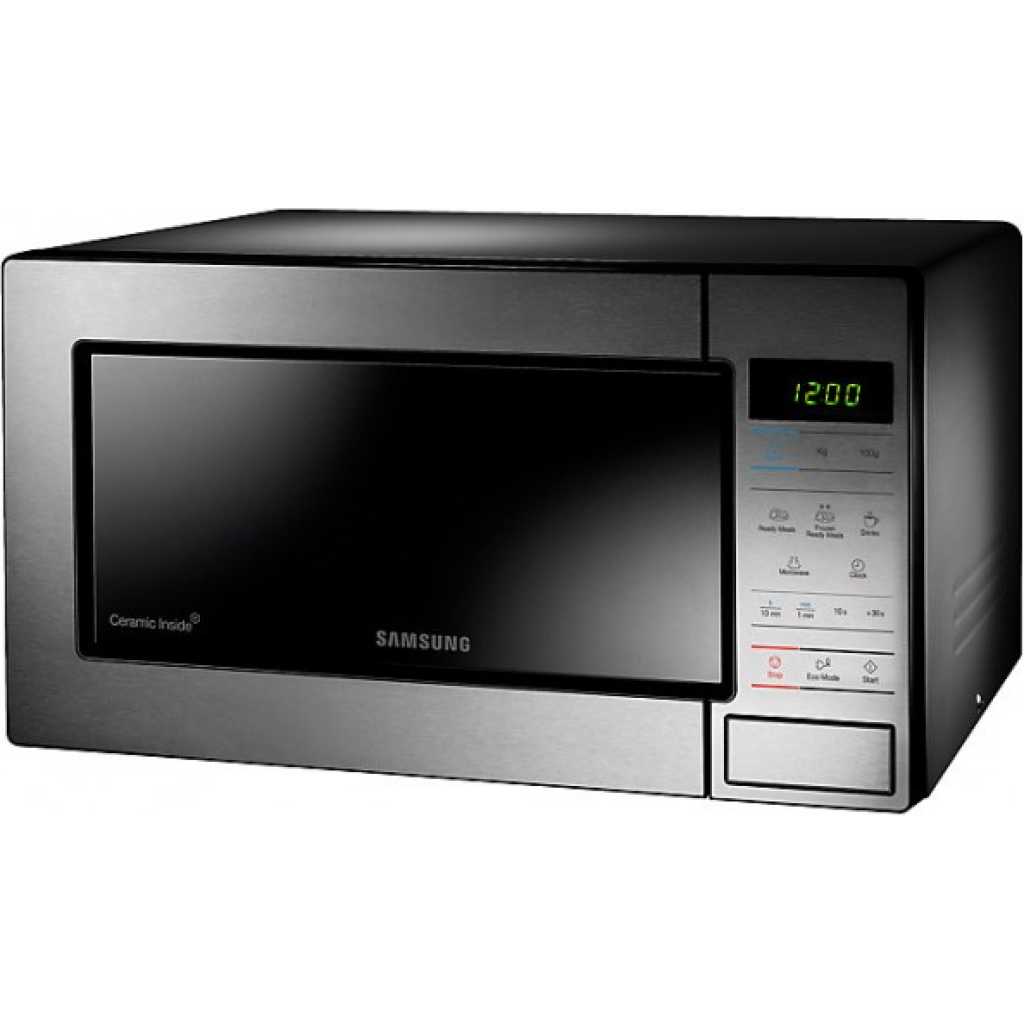 samsung me83m microwave oven solo 23l ceramic enamel stainless steel automatic 3