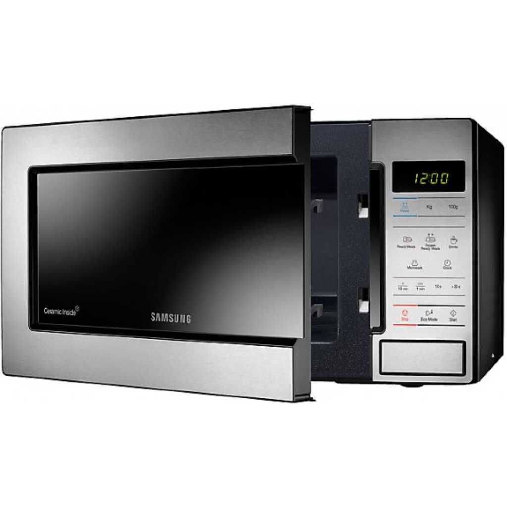 samsung me83m microwave oven solo 23l ceramic enamel stainless steel automatic 4