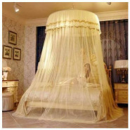 Two Stand Rail Mosquito Net – Cream top design may vary