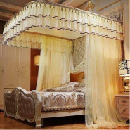 Two Stand Rail Mosquito Net – Cream top design may vary Mosquito Nets