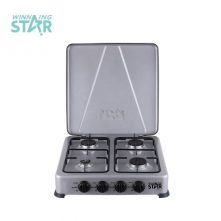 Winning Star 4 Burner Gas Stove Cooker Plate With Automatic Ignition - Grey