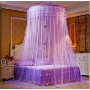 Round Hanging Mosquito Net - Purple Top design may vary