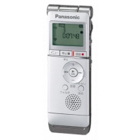 Panasonic RR-XS350 Digital IC Voice Recorder, 2GB Storage, Expandable Memory, AAA Battery - White