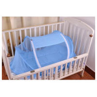 Portable Baby Travel Bed with Mosquito Net - Blue