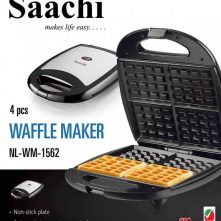 Saachi 4Pcs-Square Waffle Maker, Black, NL-WM-1562 Sandwich Makers & Panini Presses