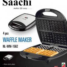 Saachi 4Pcs-Square Waffle Maker, Black, NL-WM-1562