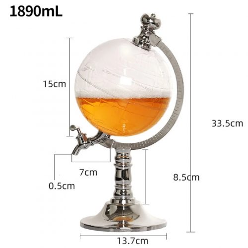 Melamine Globe Water Jar, Wine Whisky Juice Dispenser Can,Colourless