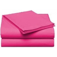 Cotton Bed Sheets with 2 Pillowcases – Pink