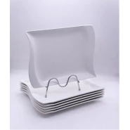 6 Pieces Of Rectangle Plates - White