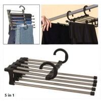 5 In1 Foldable Trousers/Pants Hanger Rack-Black