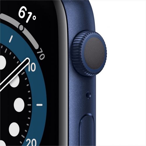 Apple Watch Series 6 GPS, 44mm Blue Aluminum Case with Deep Navy Sport Band - Blue