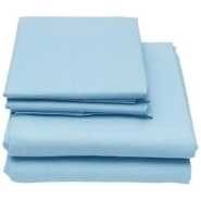 Double Cotton Bedsheets With 2 Pillowcases. - Blue