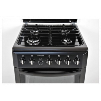 Kings Full Gas Cooker 4 Gas Burners 50x60cm 4TTE-5640BLK; Gas Oven, Black