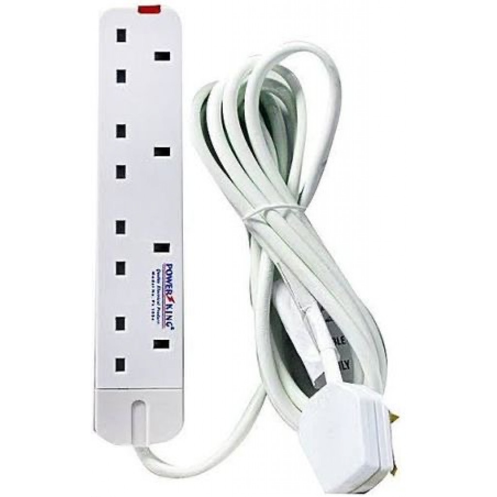 Power King 4 Way Extension Cable - White