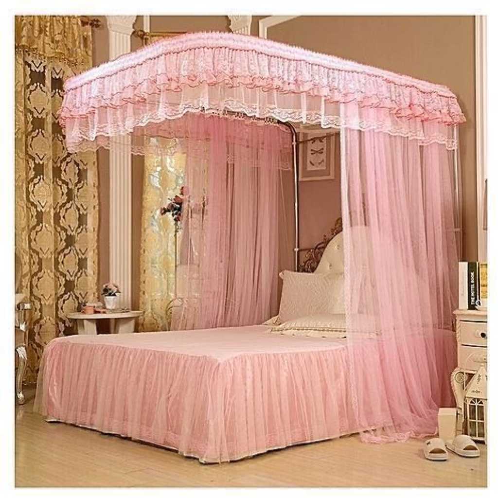 2 Stand Rail Mosquito Net - Pink top design may vary