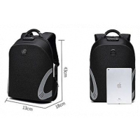 Anti-Theft Laptop Bag with a Charging Port - Black