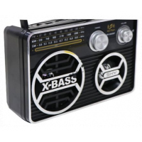 Sky SR-8900BT Battery Operated Rechargeable Bluetooth Radio - (5 in 1) Black