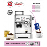 Maier Pump Steam Coffee, Espresso and Cappuccino Maker Machine-Silver