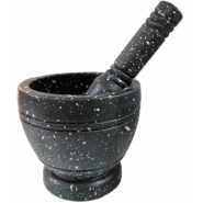 Spice Grinding Granite Mortar and Pestle-Black