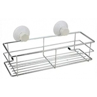 Stainless Steel Suction Kitchen/Bathroom Shelves Storage Organizer Rack,Silver