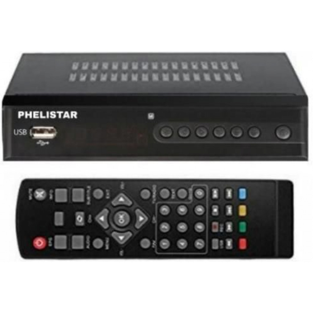 Phelister Free To Air Decoder HD 1080 DVB T2 Terrestrial - Black