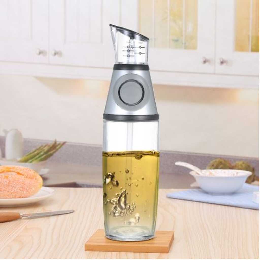 500 ML Vinegar/Oil Dispenser, Sprayer Bottle Storage Press, Colourless