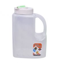 Plastic Water Fridge Bottle with 4 Glasses, 4L - Green