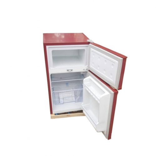Ice Cool 120L Double Door Refrigerator- Red