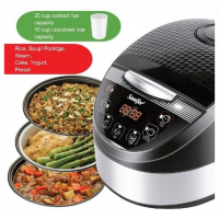 Sonifer 5 Litre Digital Smart Steam Multifunction Rice Cooker, Black