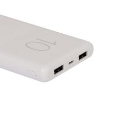 Golf G80 Power Bank 10000 mAh With Free Cable - White