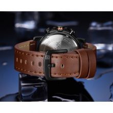 Naviforce Dual Luxury Water Proof Men's Watch - Brown