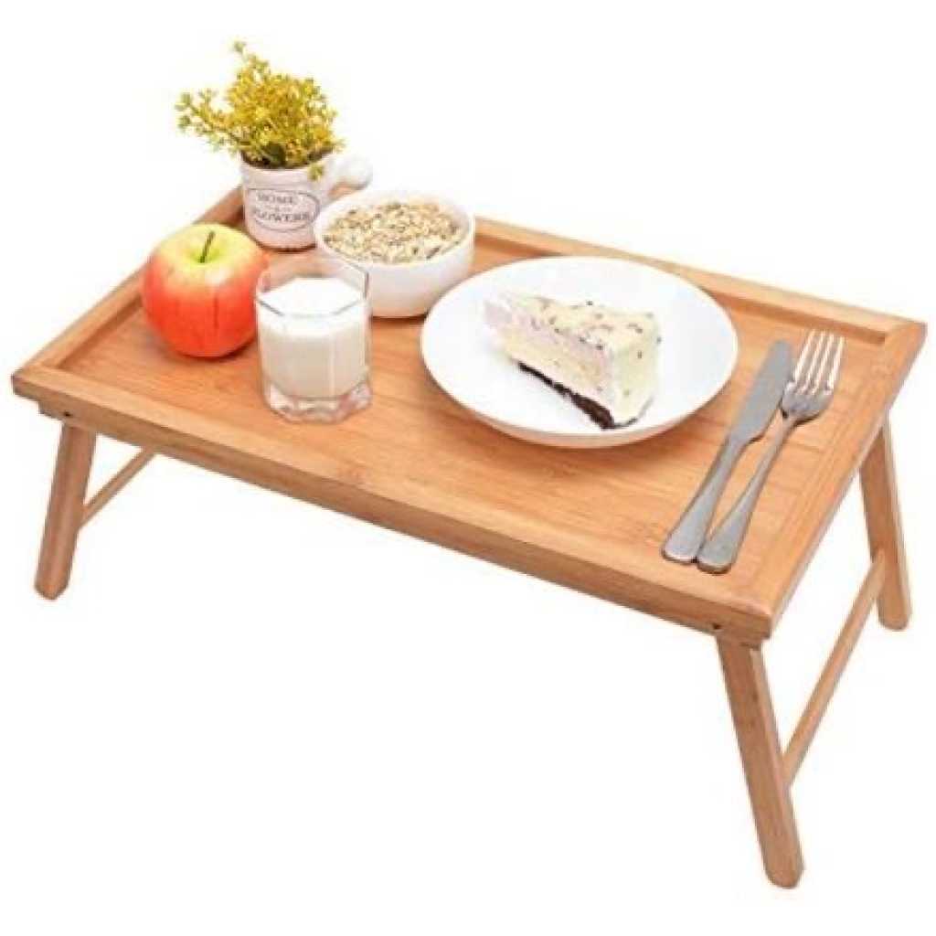 Bamboo Fold Up Lap/Bedroom Serving Tray - Brown