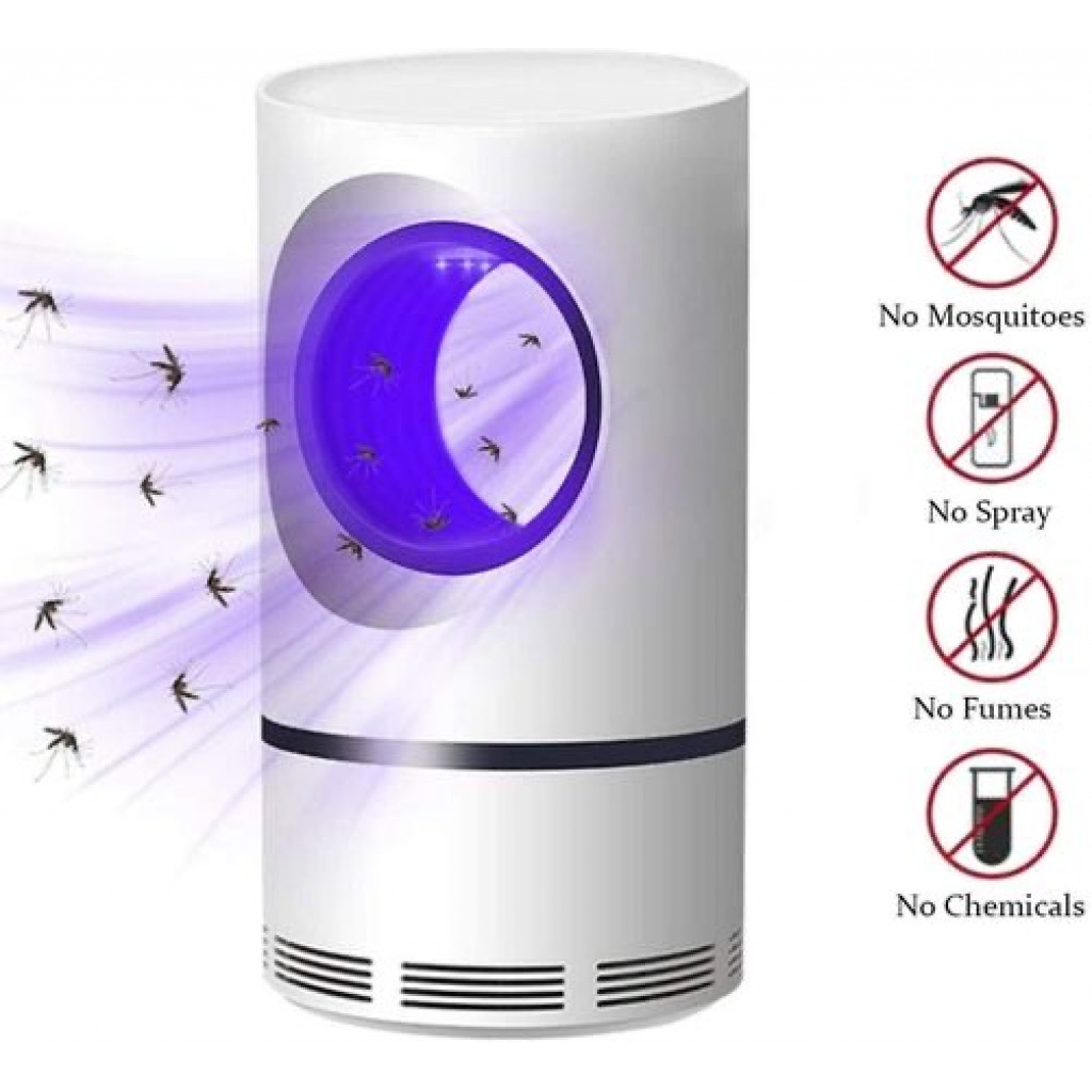 Photo Pro USB Photo-catalysis Suction Type Mosquito Killing LED Lamp UV Light- White